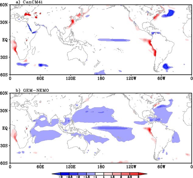 Seasonal mean SST systematic error at one-month lead